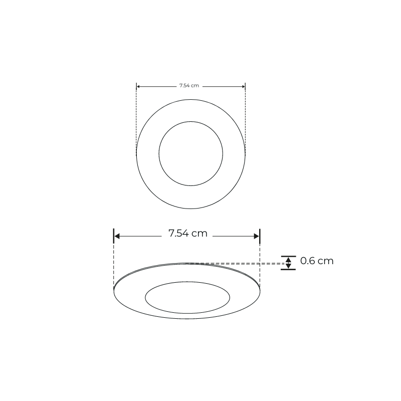 Luminaria LED Negra 2W De 12V Para Empotrar En Muebles De Madera - Wattko